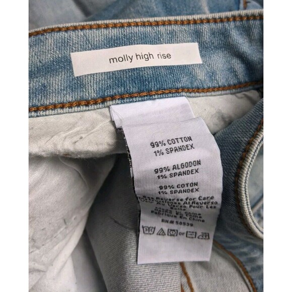 STS Blue Jean Shorts Blue Molly High Rise Cuffed Color Culbertson Size 36/22 - Picture 9 of 13